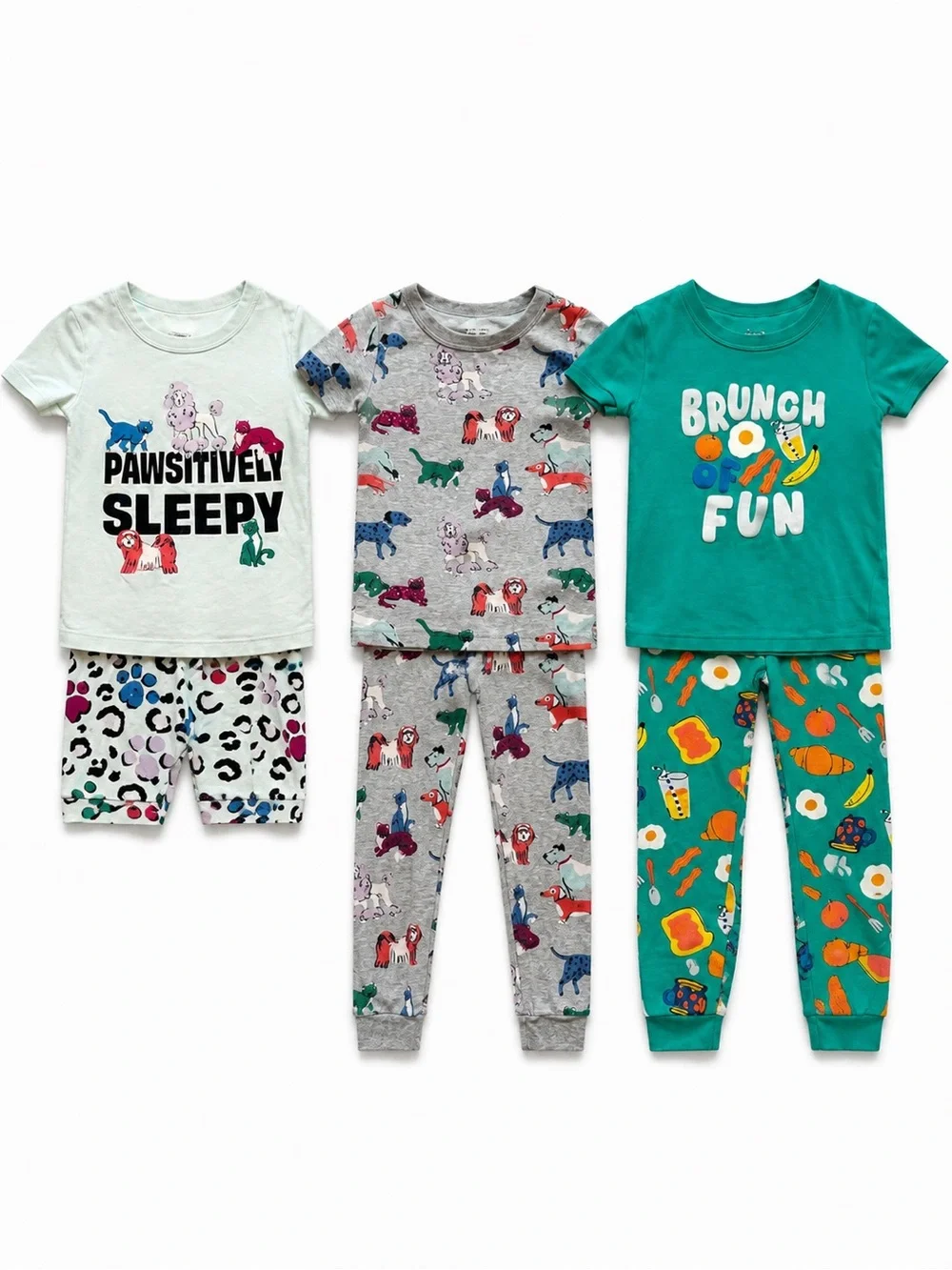 Girls Pajama Bundle Puppy love 3 sets of pajamas pants and tshirts size 3T